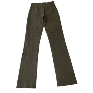 Equestrian Brand Women's Ribbed Stretch Riding Pants Size S Army Green Stretch